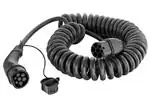 Cáp sạc EV Cable Mode3 Type2 32A 3ph 5m spiral