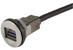Cáp USB / Cáp IEEE 1394 har-port USB 3.0 A-A coupler with cable, 1.5m - silver version