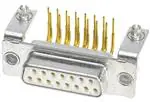 Đầu nối tiêu chuẩn D-Sub 37P FEMALE RT ANGLE BOARDCLIP/CLINCH NUT