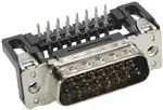 Đầu nối tiêu chuẩn D-Sub D-Sub 15pin male angled 2.54mm pitch, stamped, w/o board locks, M3, PL2