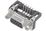 Đầu nối tiêu chuẩn D-Sub D-Sub 9pin female angled 2.84mm pitch, stamped, w/o board locks, 3.1mm hole, PL2