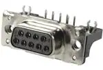 Đầu nối tiêu chuẩn D-Sub D-Sub 9pin female low profile angled, 2.54mm pitch, stamped, with board locks, M3, PL3
