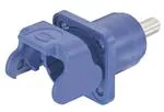Đầu nối nguồn công suất lớn Han S 120 Bulkhead Mount Housing blue M18 w/ male contact M6
