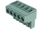 Cụm đấu nối cắm được har-flexicon, 5pin female, horizontal, w/ screw termination - 30-12AWG, 15Amps, pitch 5.08mm