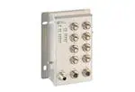 Bộ chuyển mạch Ethernet không quản lý Ha-VIS eCon 4100-BB-L-B - unmanaged switch with 8 M12 D-code ports + 2 M12 X-code ports, with bypass (24V DC input)