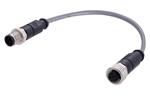 Dây cáp cảm biến / Cáp bộ kích M12 A-cod 4-pol st /st m /f PVC 5.00m