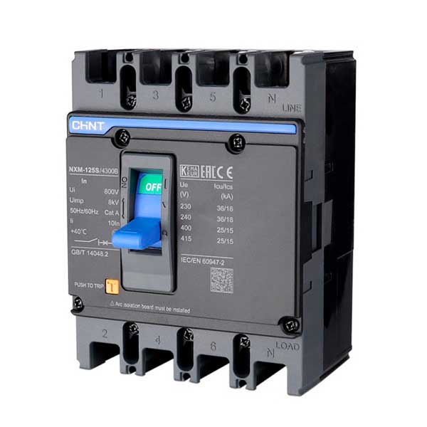 MCCB Chint NXM-125S/4300 50A 25kA 4P