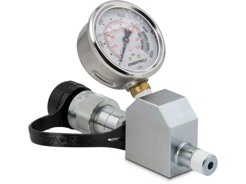 Bộ SCR-Series Enerpac gồm xi lanh RC, bơm tay P-392 và đồng hồ áp GA45GC