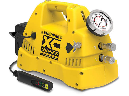 Bảng phân loại bơm thủy lực Enerpac theo nguồn động lực: tay, điện, khí nén, pin