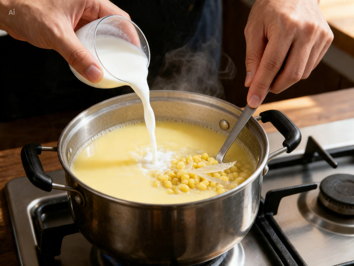 Bước 4 tạo độ sánh chè đậu xanh nha đam