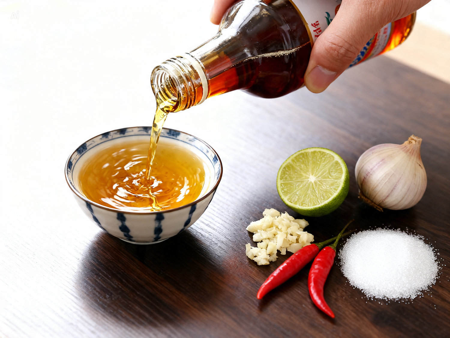 Bước 3 pha nước trộn gỏi gà bắp cải