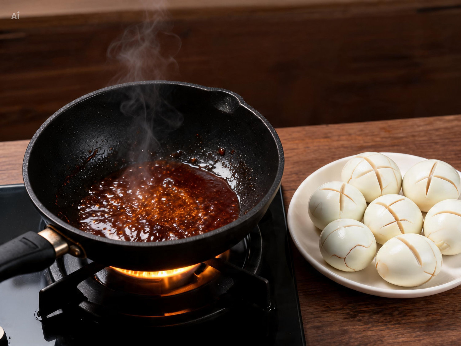 Bước 2 luộc trứng và thắng nước màu thịt kho trứng