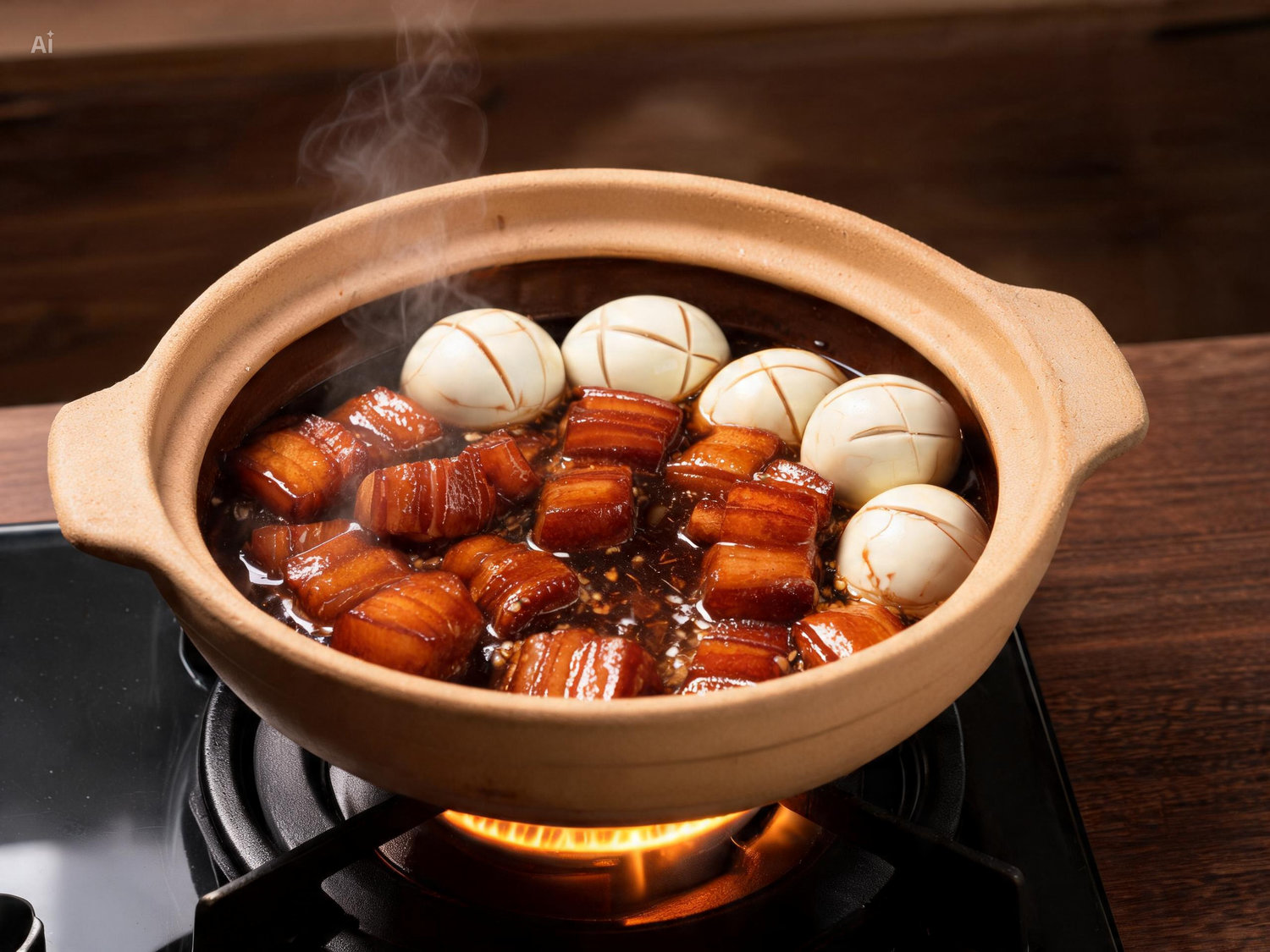 Bước 4 kho thịt với trứng thịt kho trứng