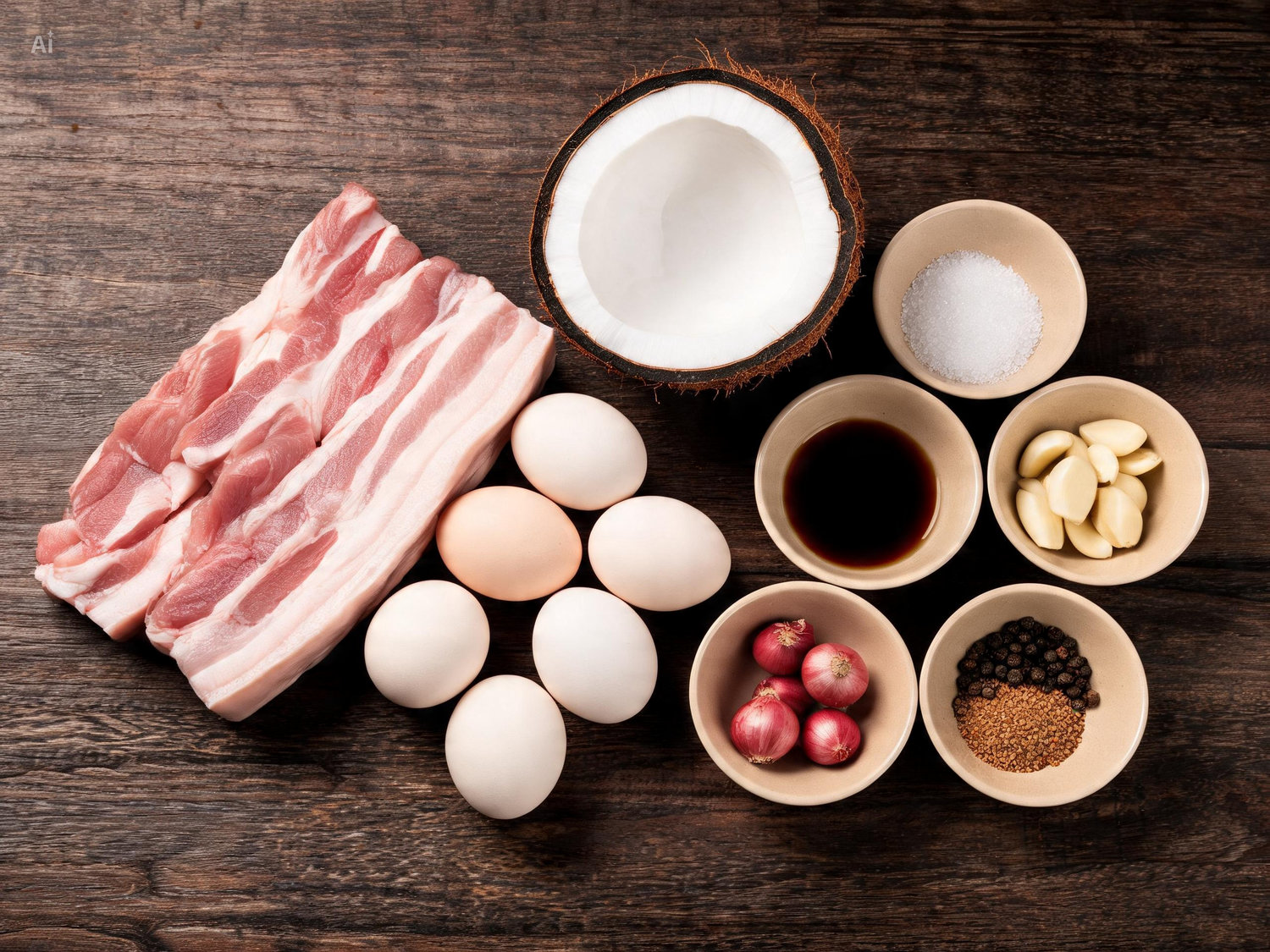Nguyên liệu làm thịt kho trứng